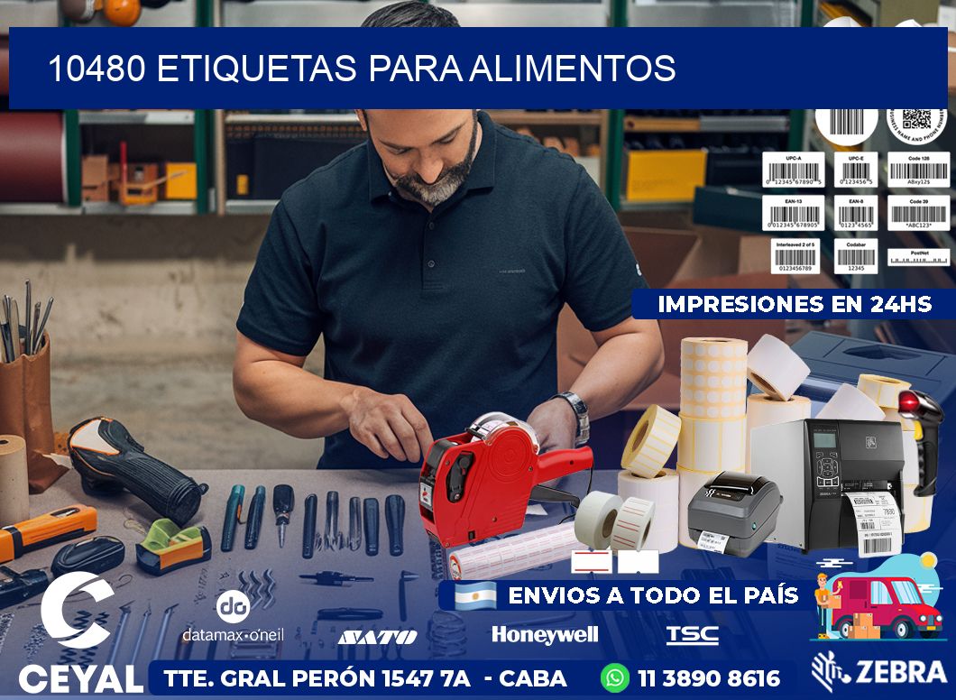 10480 etiquetas para alimentos