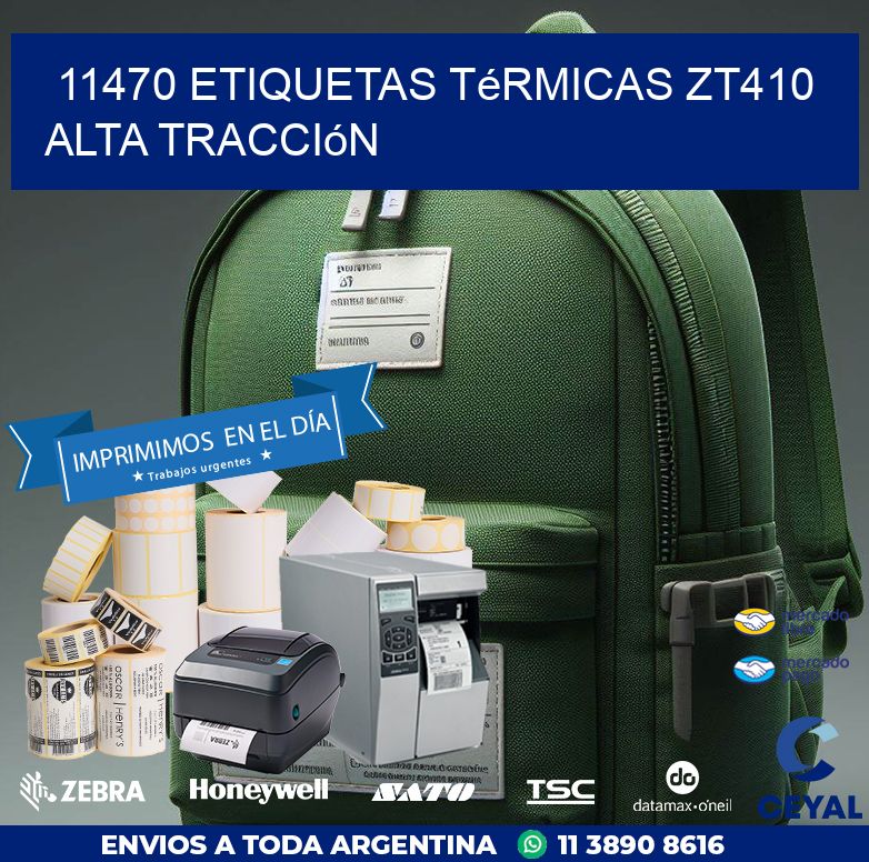 11470 etiquetas térmicas zt410 alta tracción