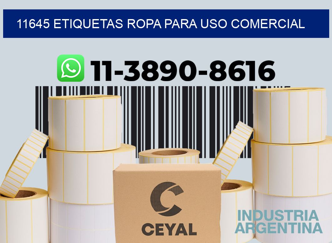 11645 Etiquetas ropa para uso comercial