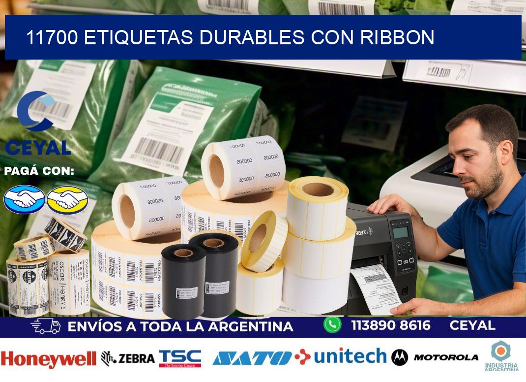 11700 etiquetas durables con ribbon