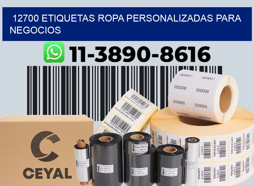 12700 Etiquetas ropa personalizadas para negocios