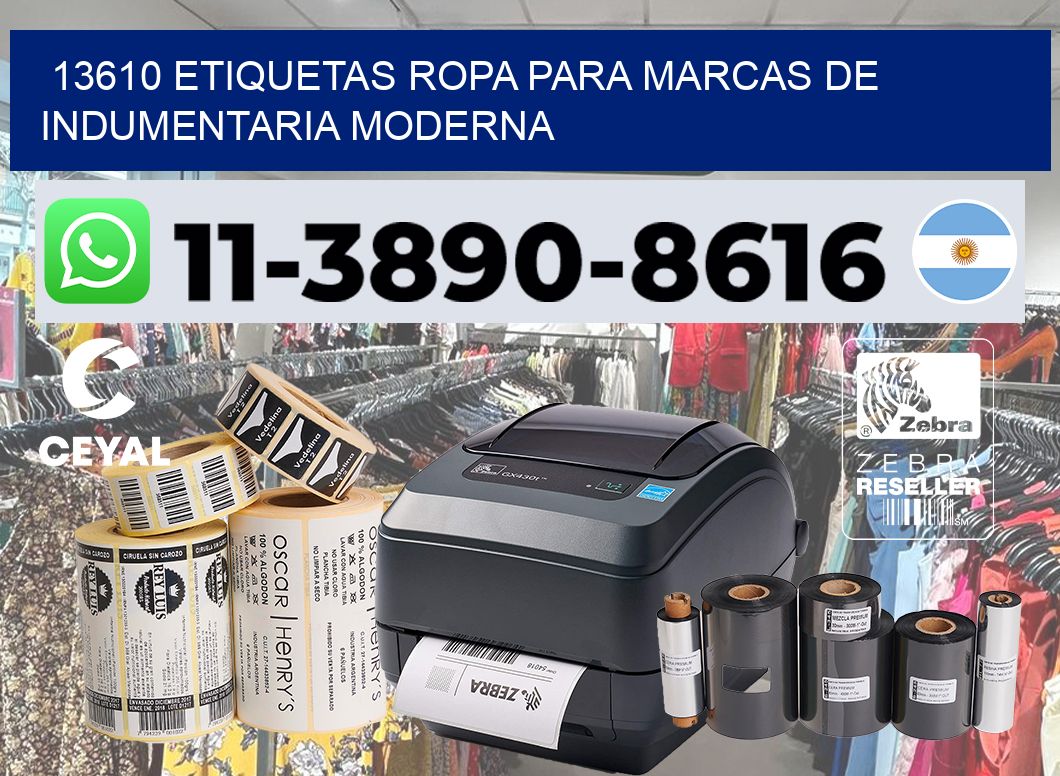 13610 Etiquetas ropa para marcas de indumentaria moderna