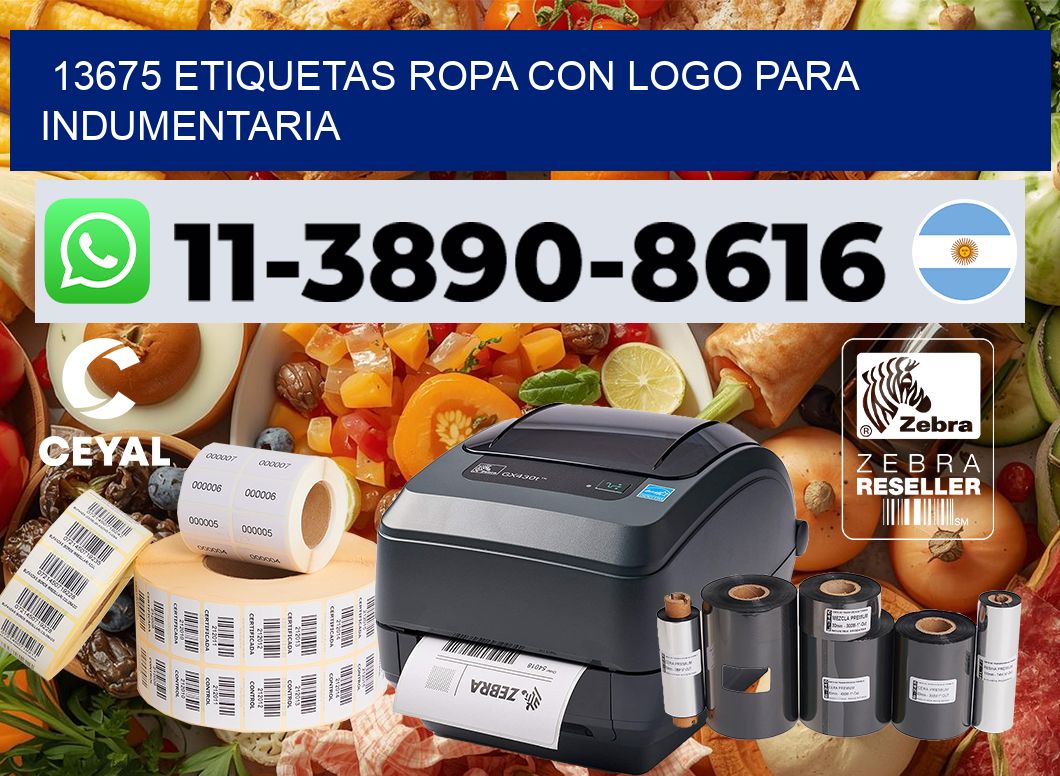 13675 Etiquetas ropa con logo para indumentaria