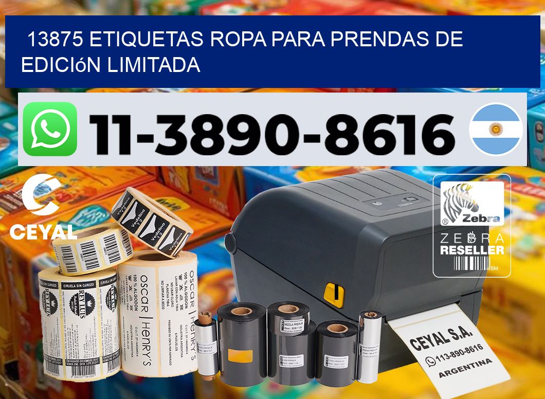 13875 Etiquetas ropa para prendas de edición limitada