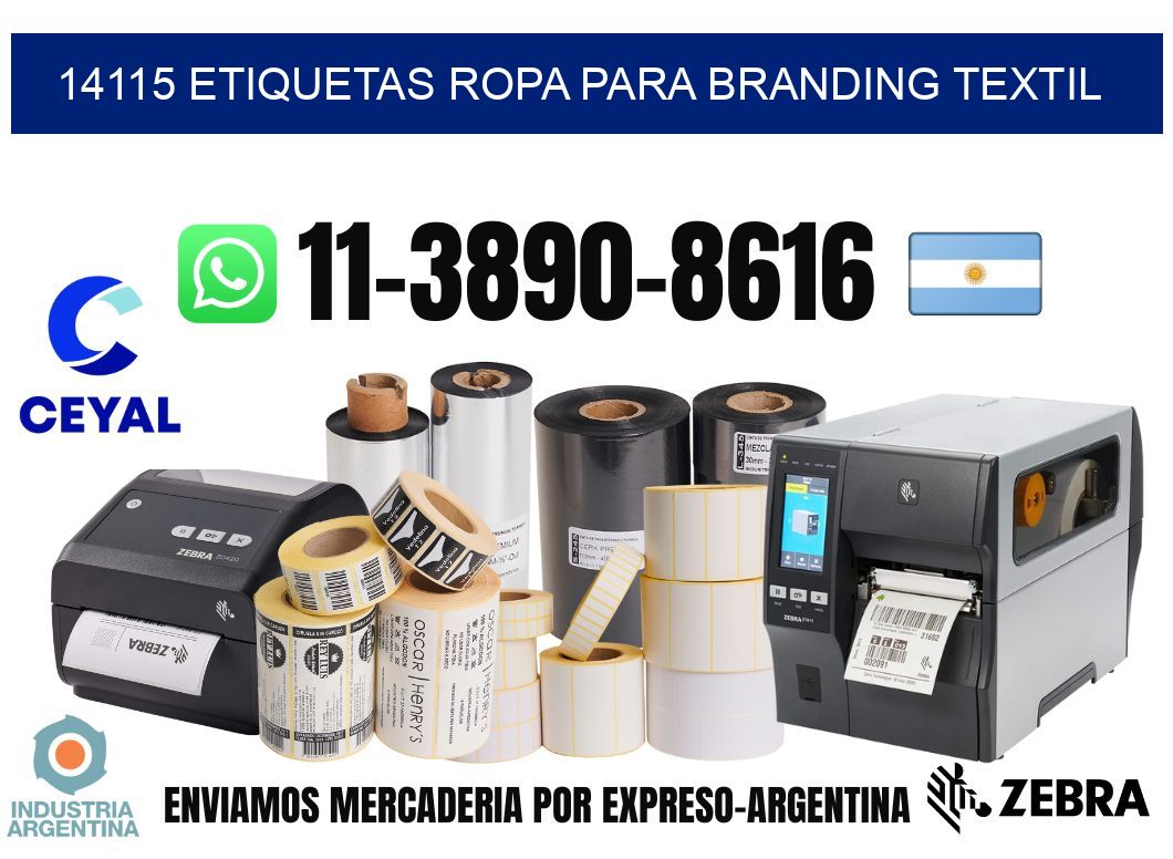 14115 Etiquetas ropa para branding textil