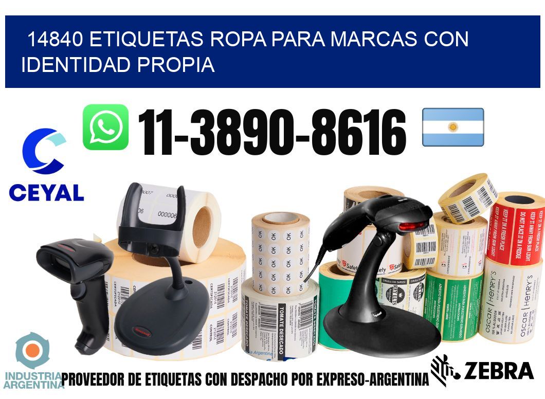 14840 Etiquetas ropa para marcas con identidad propia