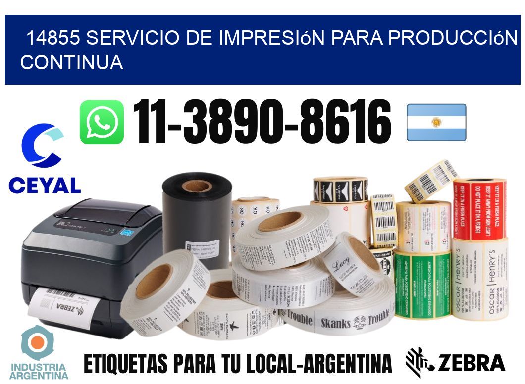 14855 Servicio de impresión para producción continua