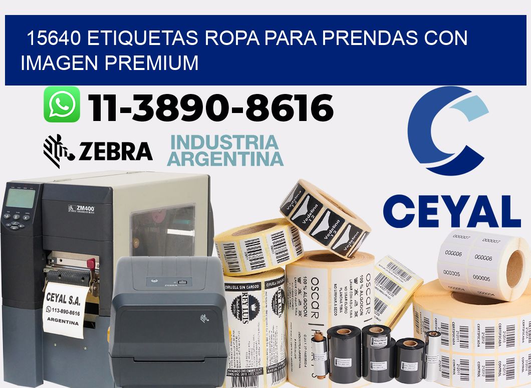 15640 Etiquetas ropa para prendas con imagen premium