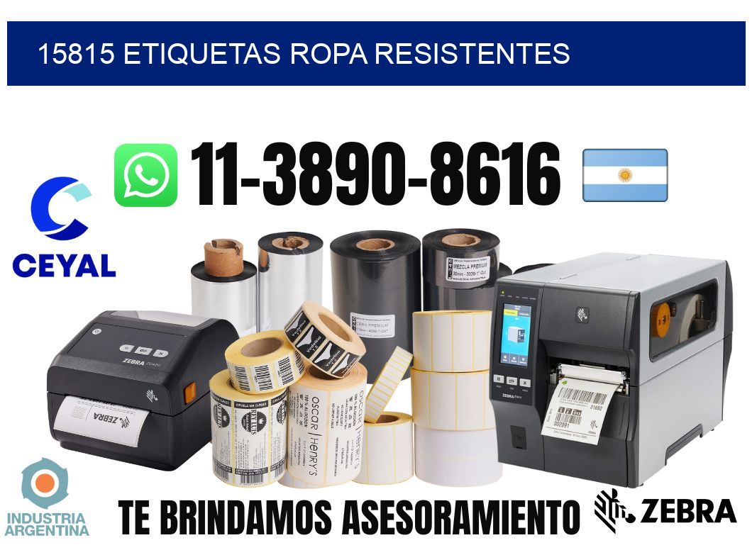 15815 Etiquetas ropa resistentes