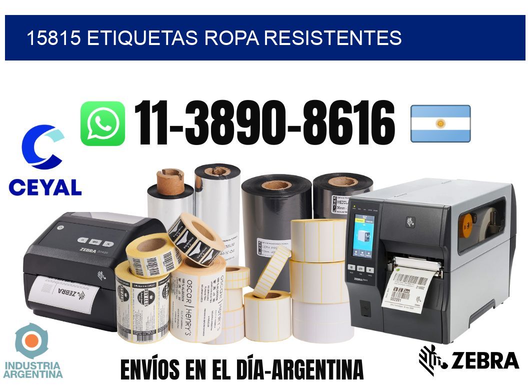 15815 Etiquetas ropa resistentes