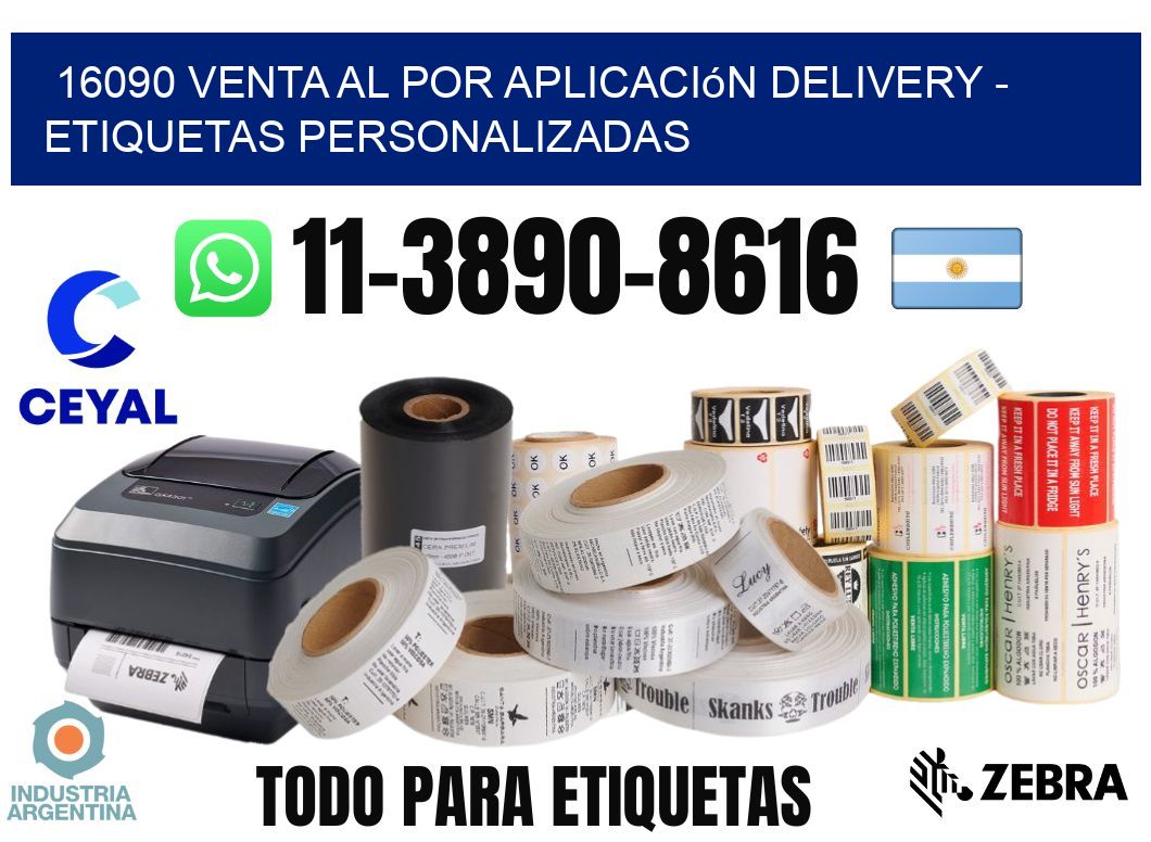 16090 Venta al Por Aplicación delivery - Etiquetas Personalizadas
