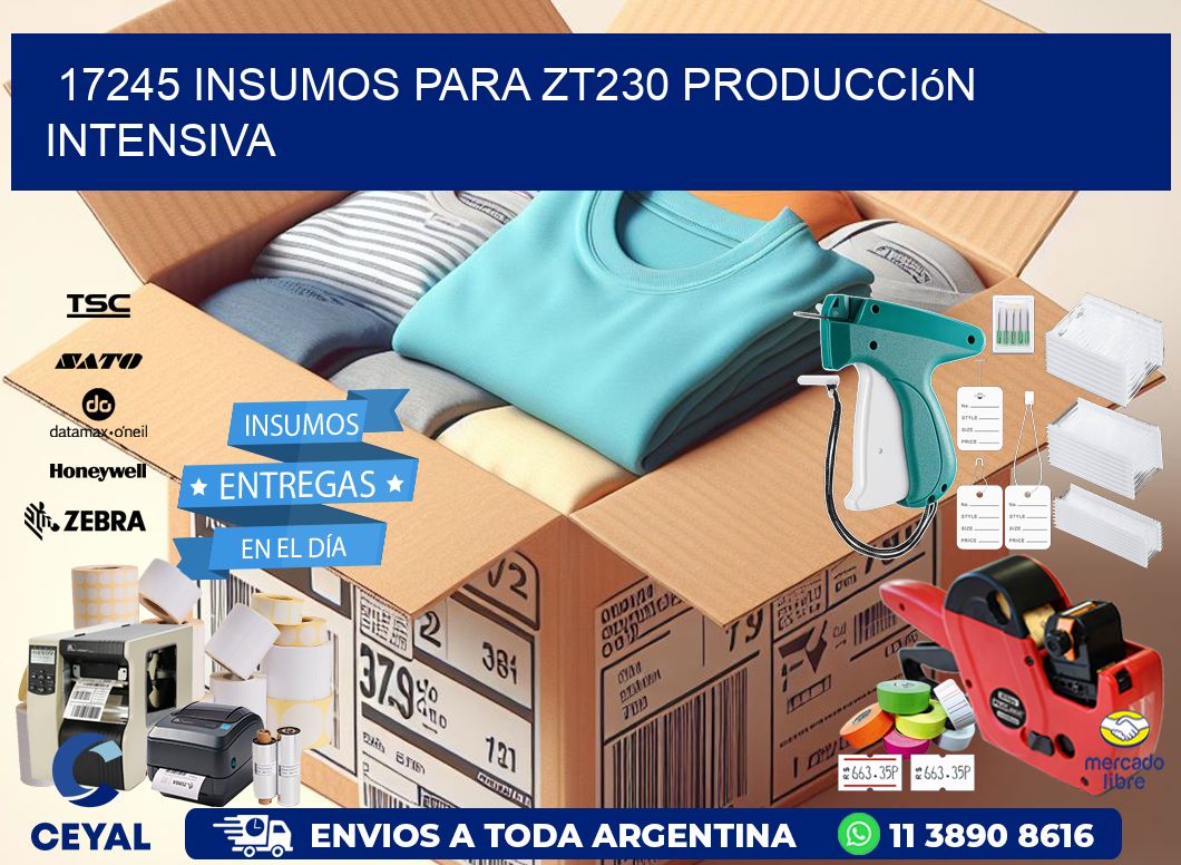 17245 insumos para zt230 producción intensiva