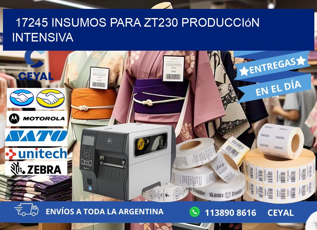 17245 insumos para zt230 producción intensiva