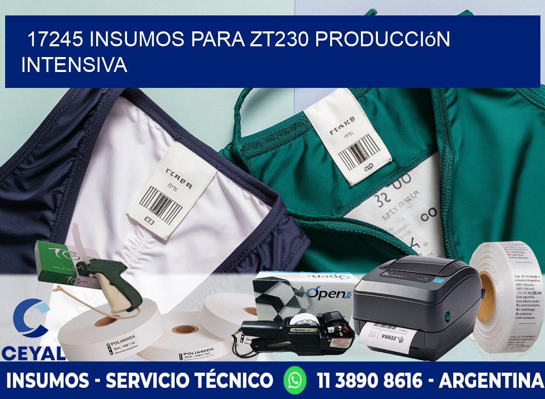 17245 insumos para zt230 producción intensiva