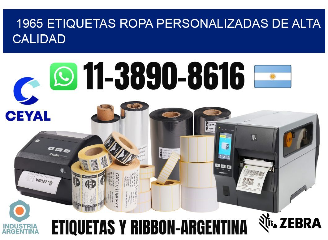 1965 Etiquetas ropa personalizadas de alta calidad
