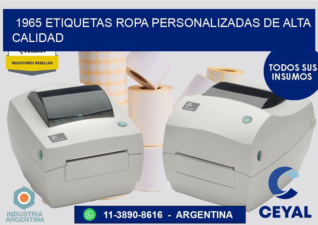 1965 Etiquetas ropa personalizadas de alta calidad