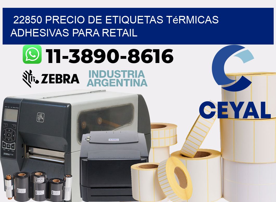 22850 precio de etiquetas térmicas adhesivas para retail
