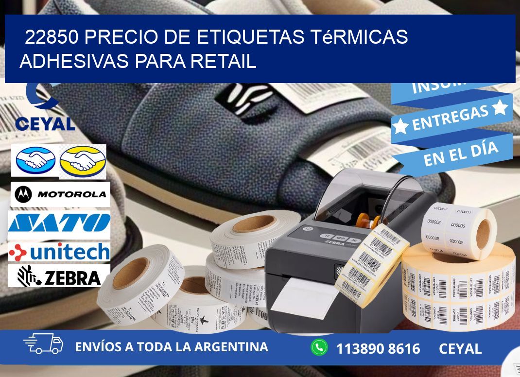 22850 precio de etiquetas térmicas adhesivas para retail