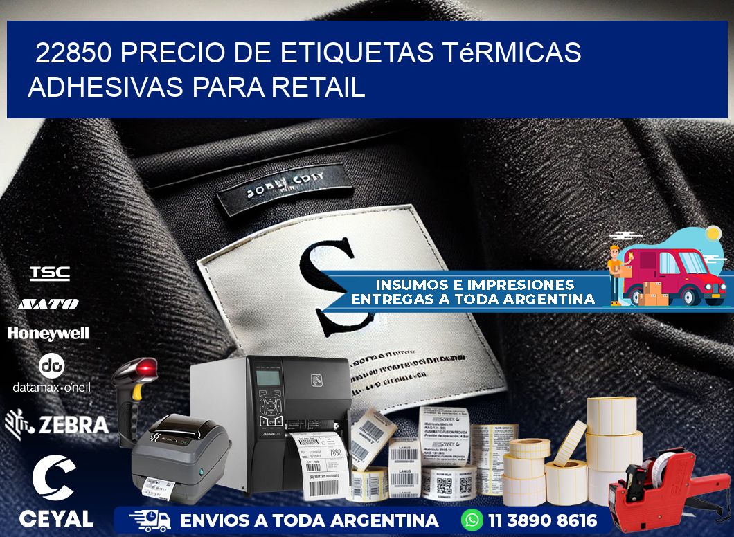 22850 precio de etiquetas térmicas adhesivas para retail