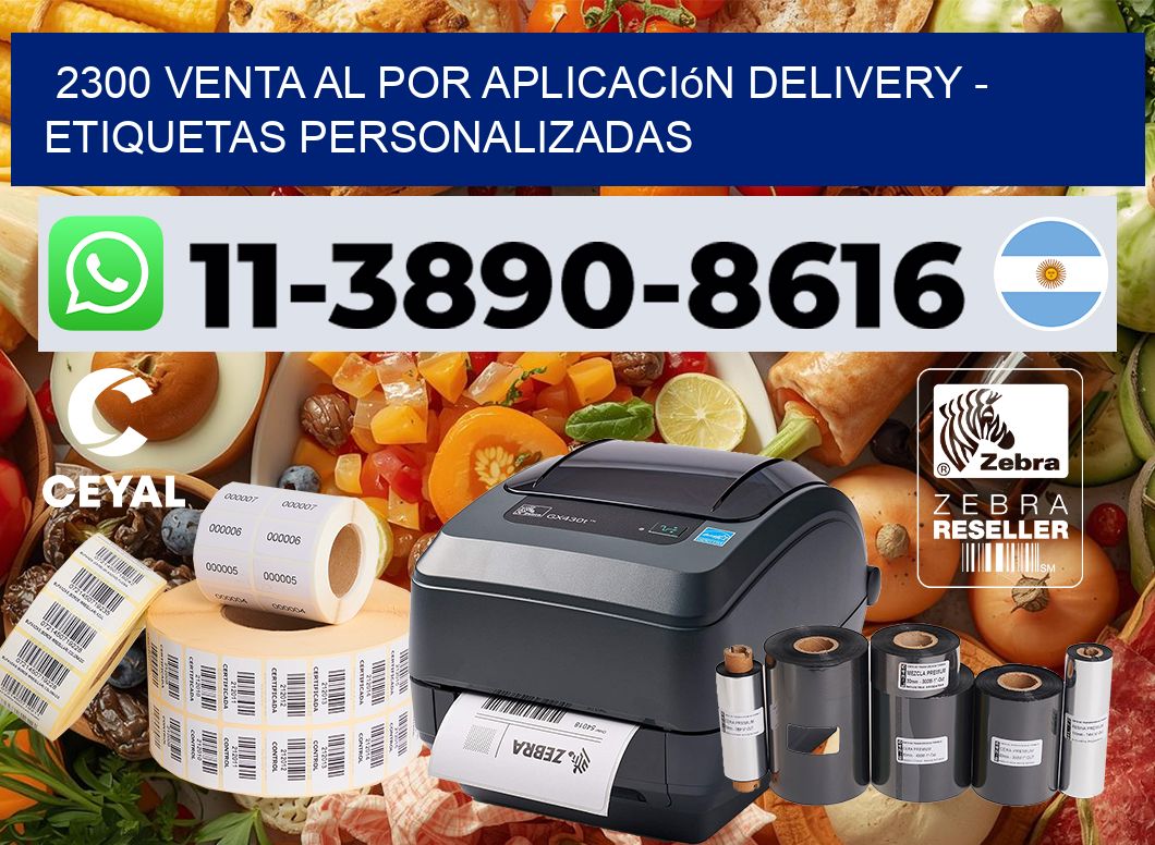 2300 Venta al Por Aplicación delivery – Etiquetas Personalizadas