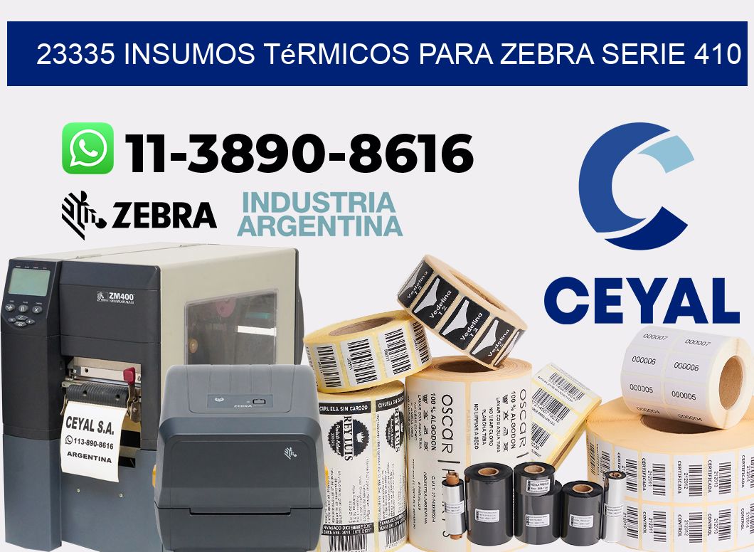 23335 insumos térmicos para zebra serie 410