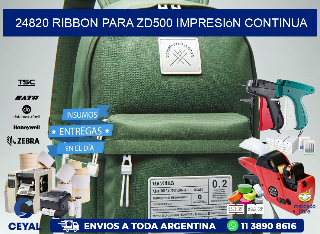 24820 ribbon para zd500 impresión continua