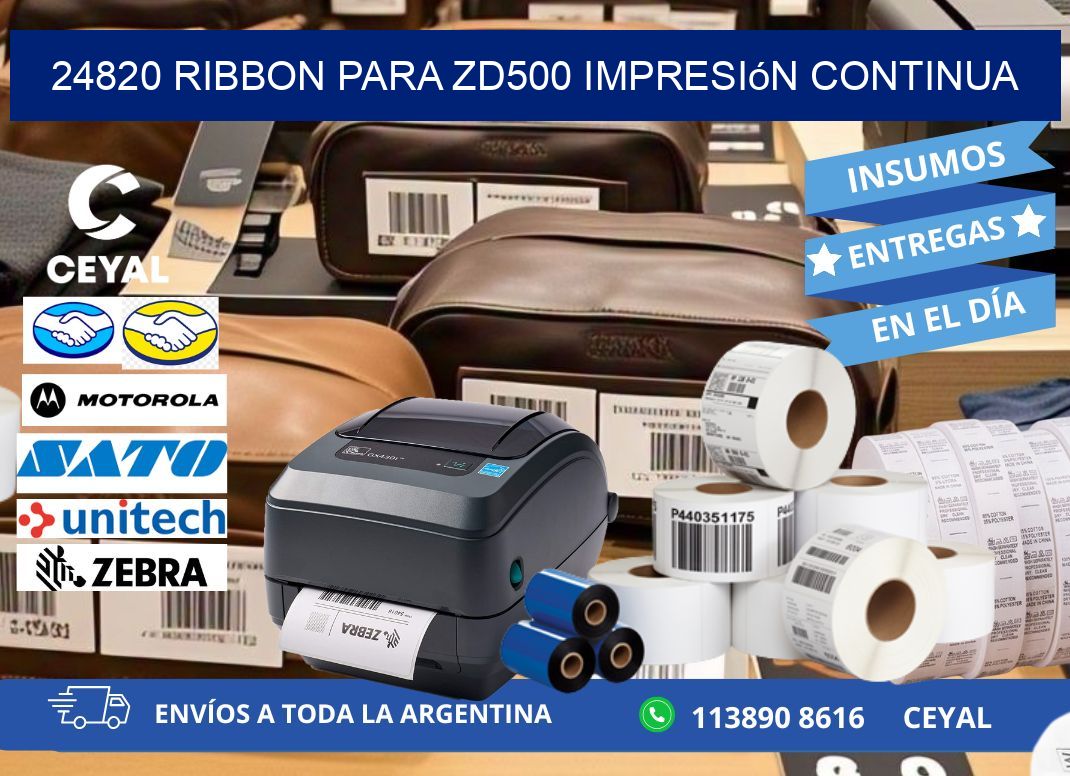 24820 ribbon para zd500 impresión continua