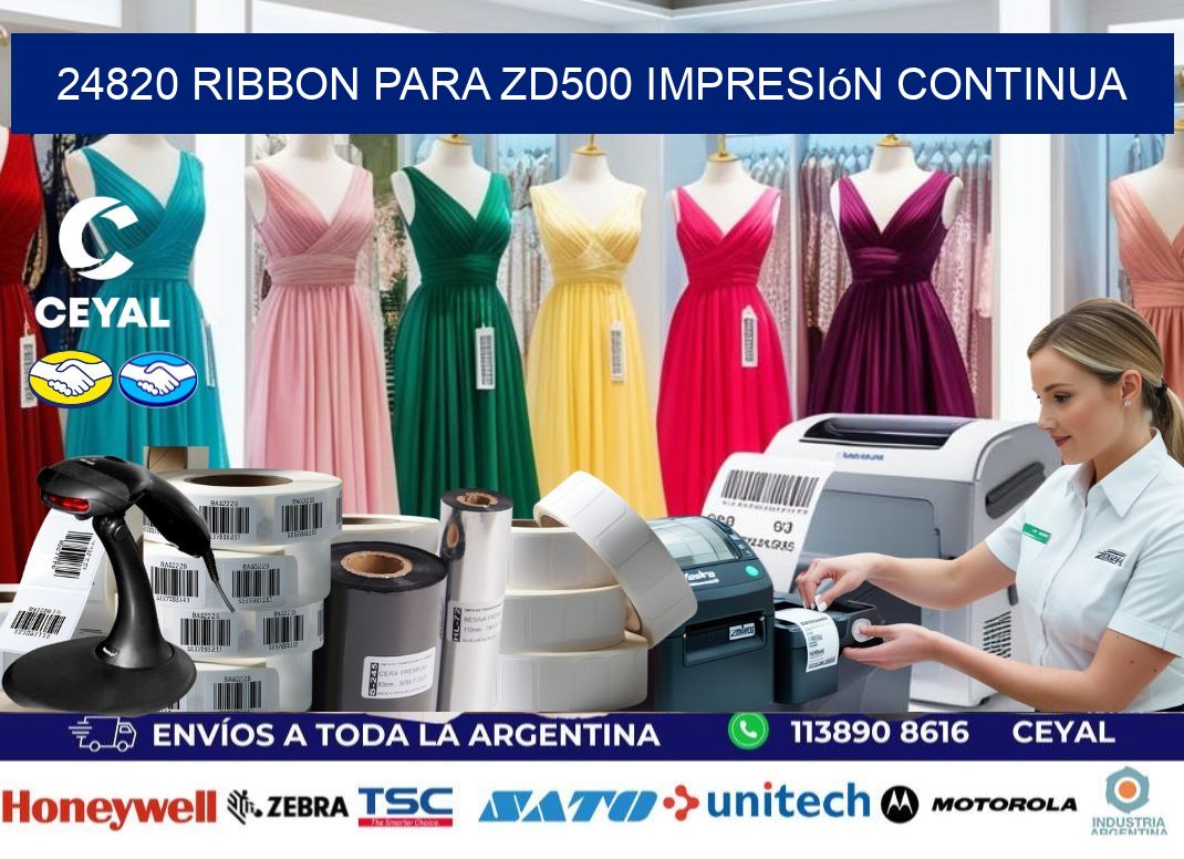24820 ribbon para zd500 impresión continua