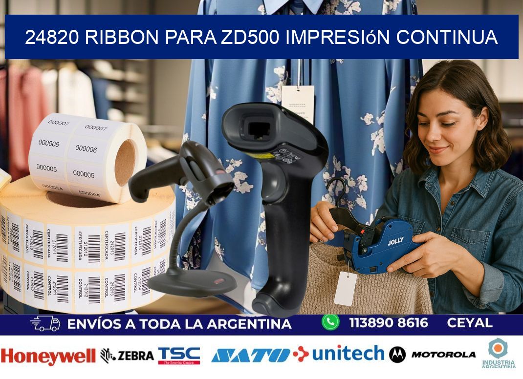 24820 ribbon para zd500 impresión continua