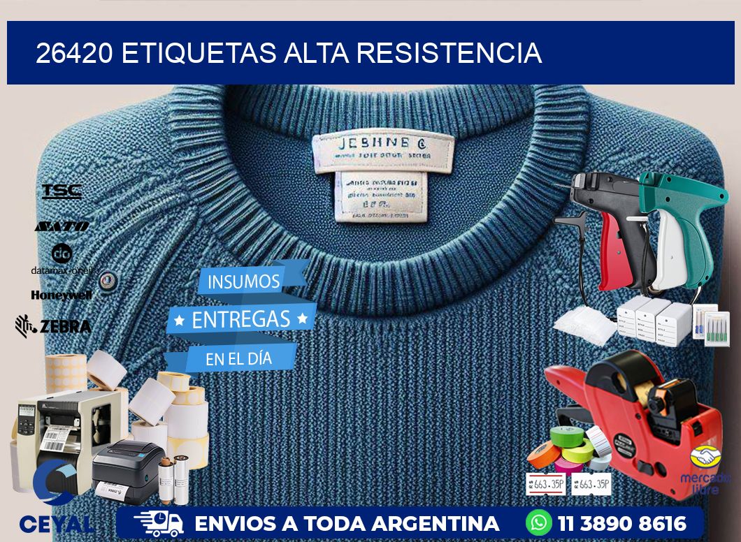 26420 etiquetas alta resistencia