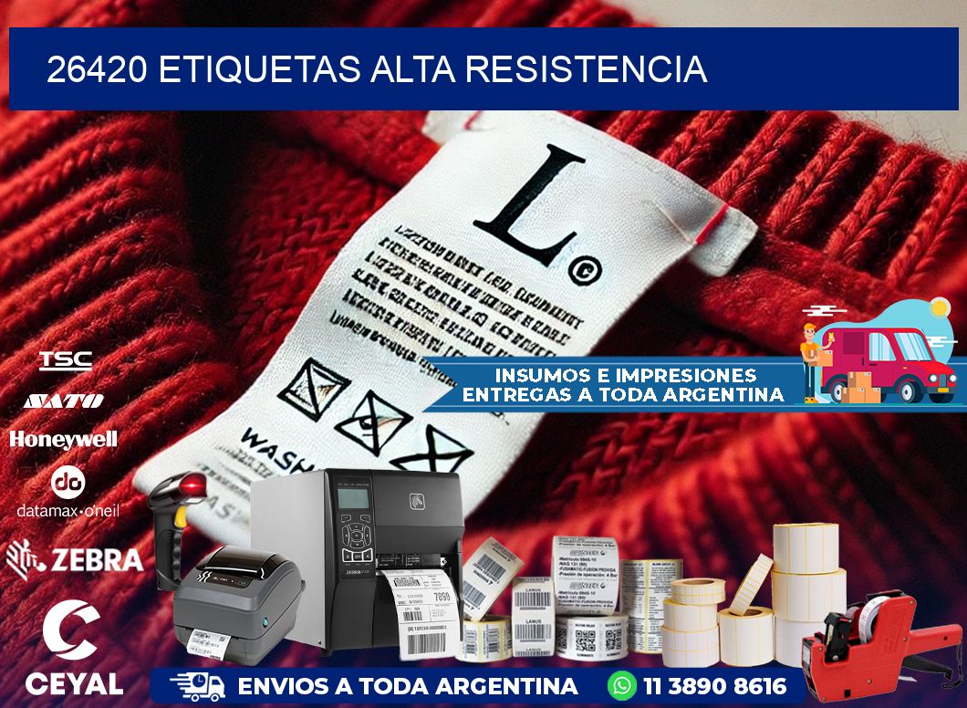 26420 etiquetas alta resistencia