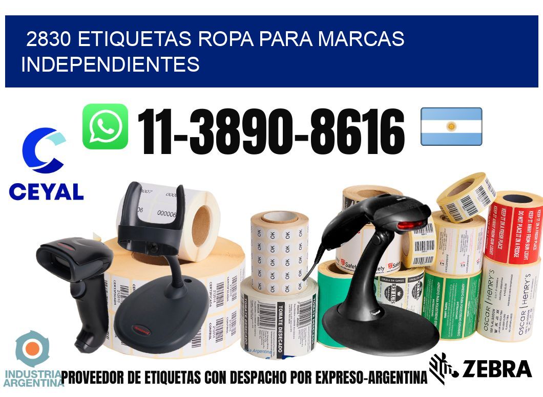 2830 Etiquetas ropa para marcas independientes