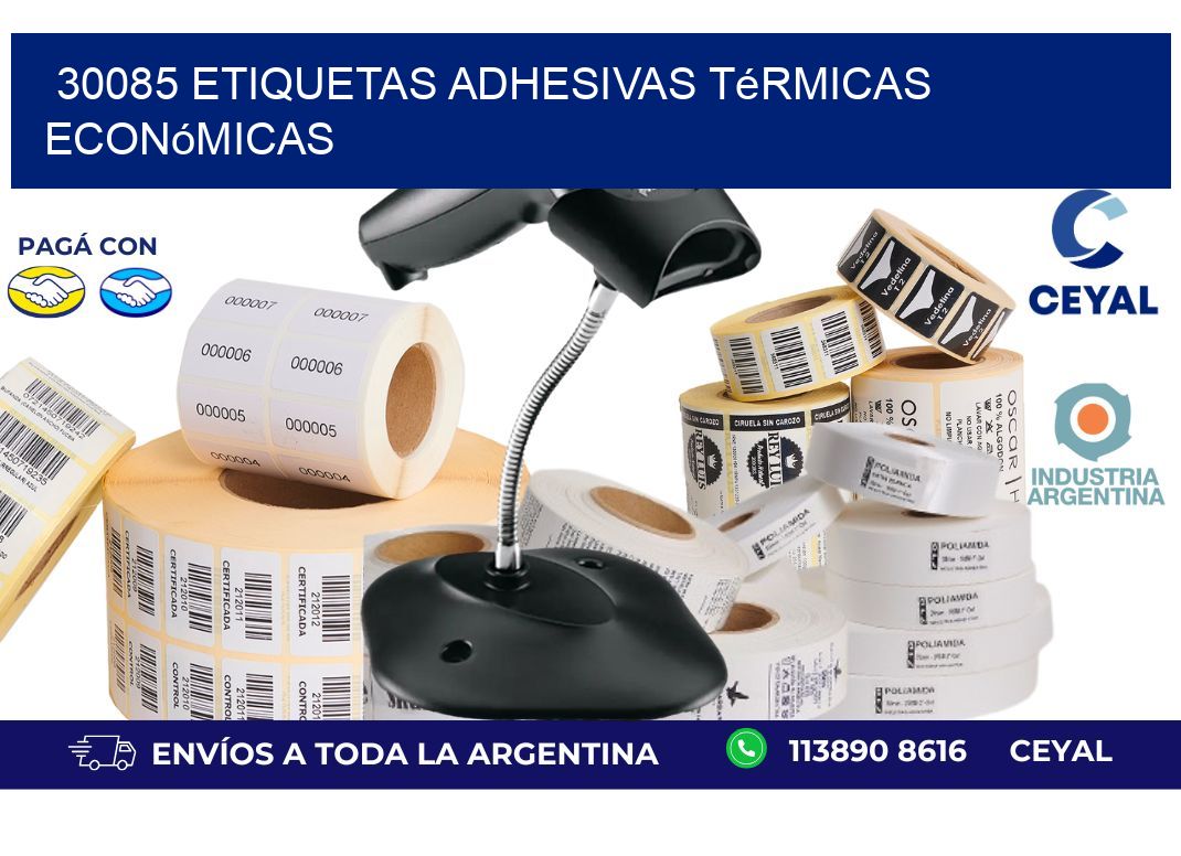 30085 etiquetas adhesivas térmicas económicas