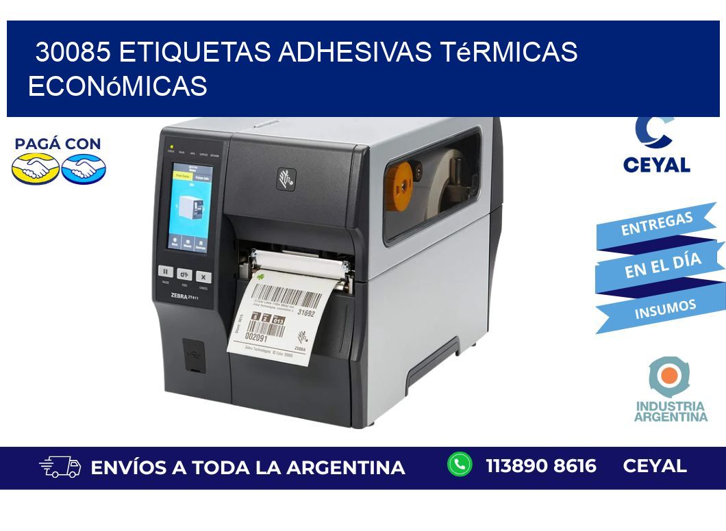 30085 etiquetas adhesivas térmicas económicas