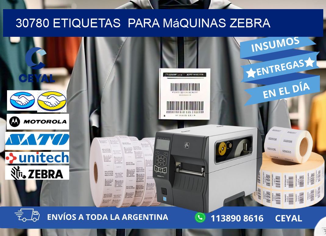 30780 etiquetas  para máquinas Zebra