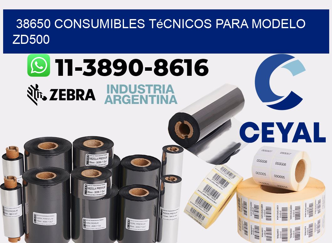 38650 consumibles técnicos para modelo zd500