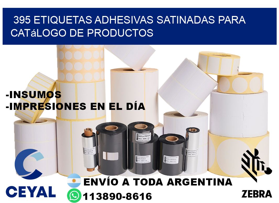 395 etiquetas adhesivas satinadas para catálogo de productos