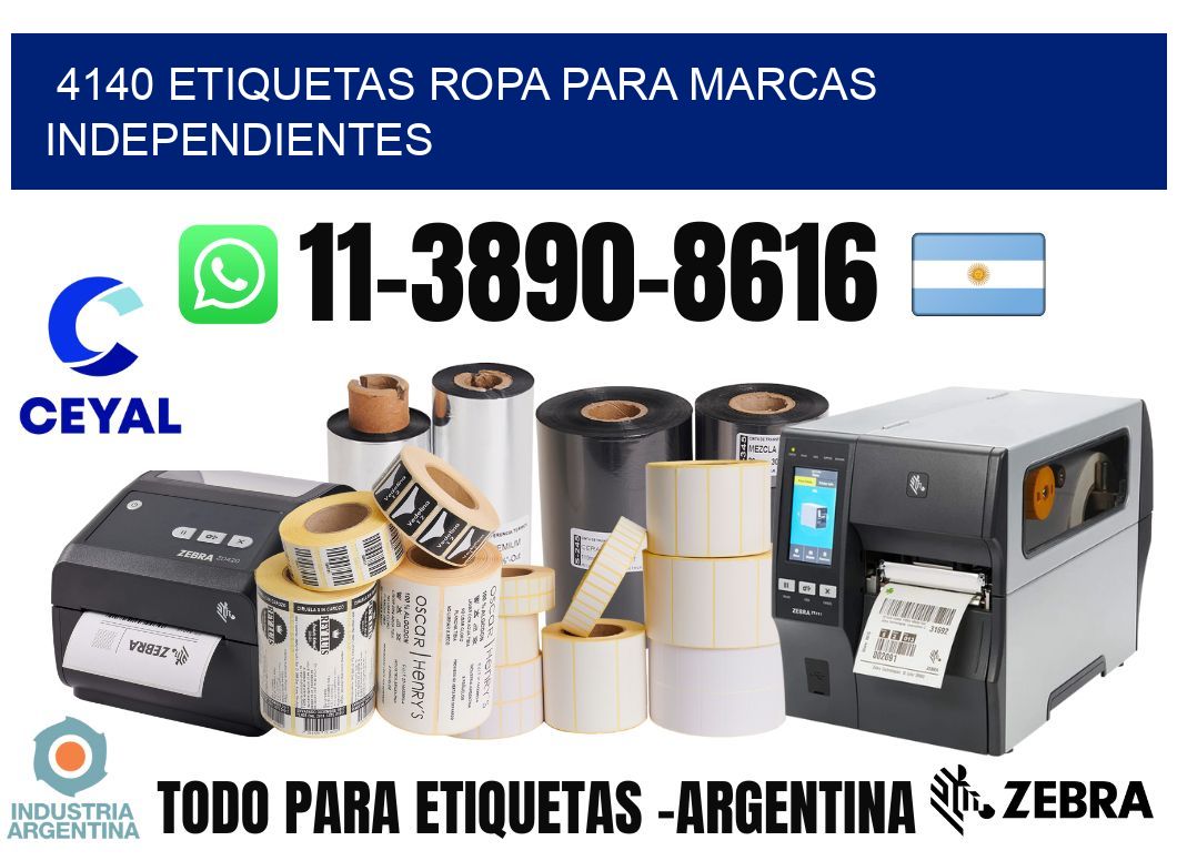 4140 Etiquetas ropa para marcas independientes