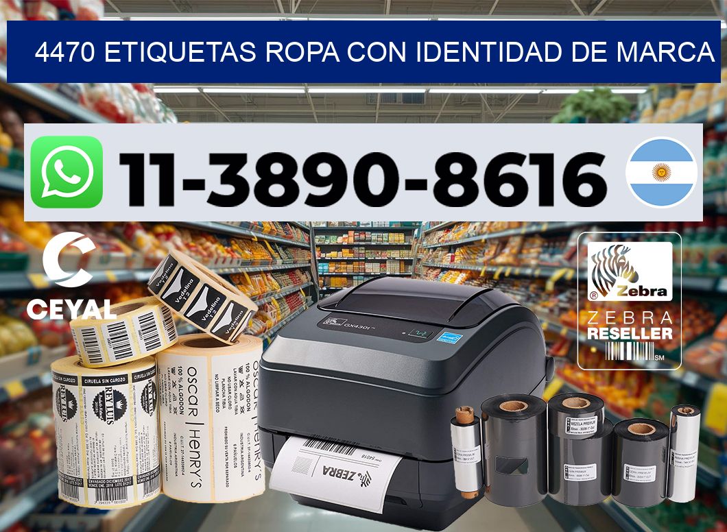 4470 Etiquetas ropa con identidad de marca