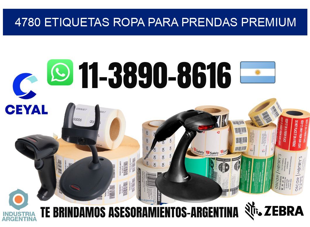 4780 Etiquetas ropa para prendas premium