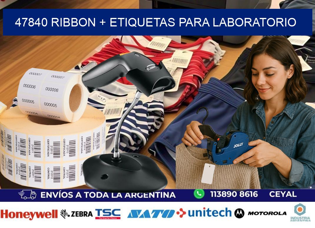 47840 ribbon + etiquetas para laboratorio