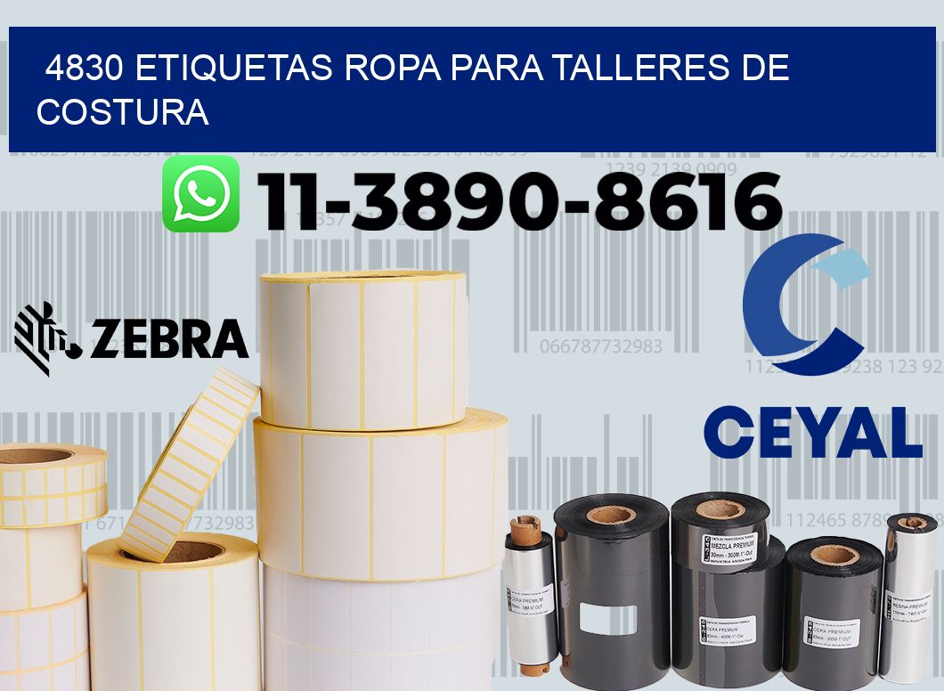 4830 Etiquetas ropa para talleres de costura