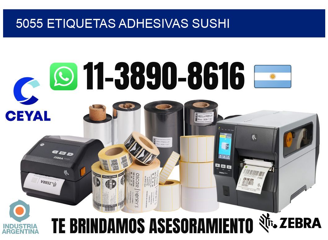 5055 etiquetas adhesivas sushi