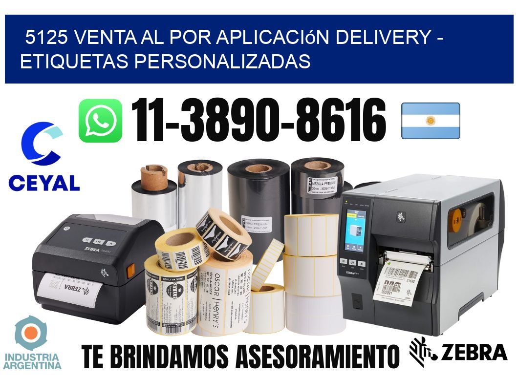 5125 Venta al Por Aplicación delivery - Etiquetas Personalizadas