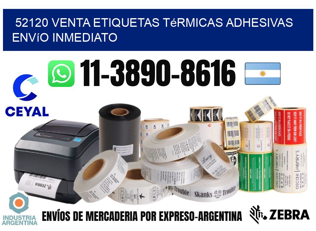 52120 venta etiquetas térmicas adhesivas envío inmediato