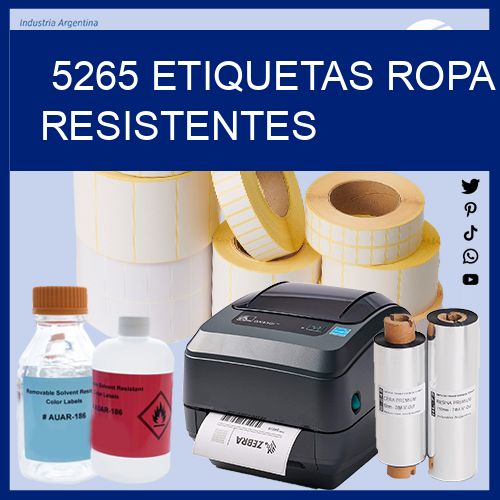 5265 Etiquetas ropa resistentes