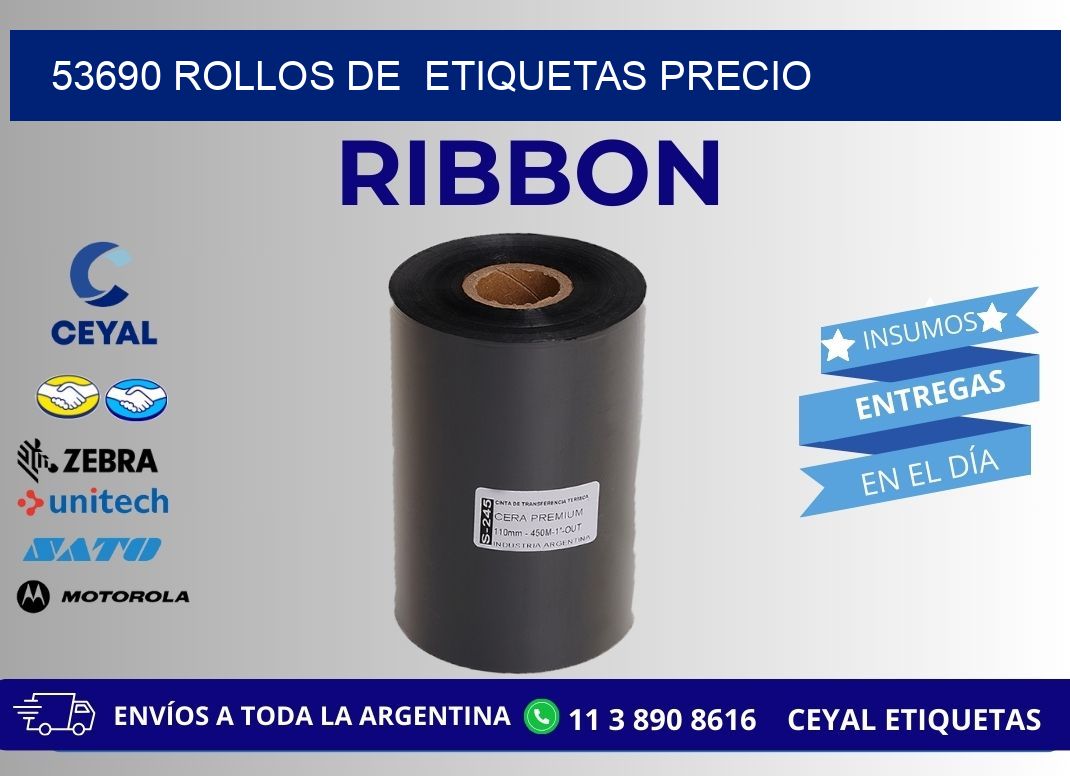 53690 rollos de  etiquetas precio