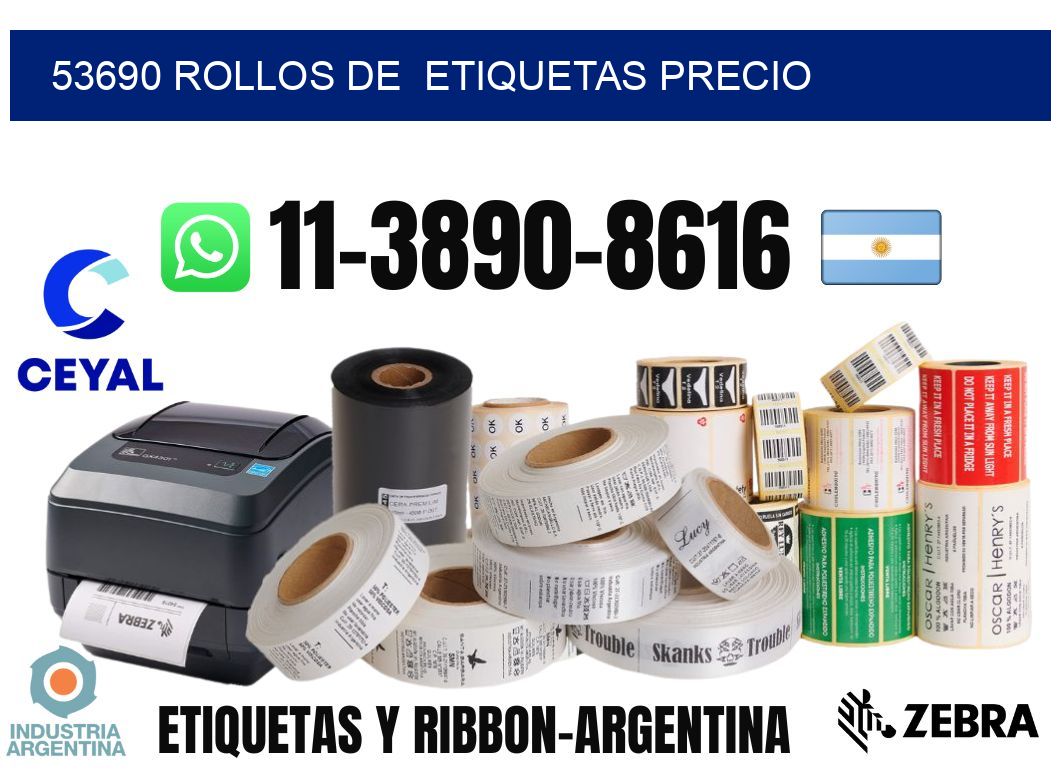 53690 rollos de  etiquetas precio