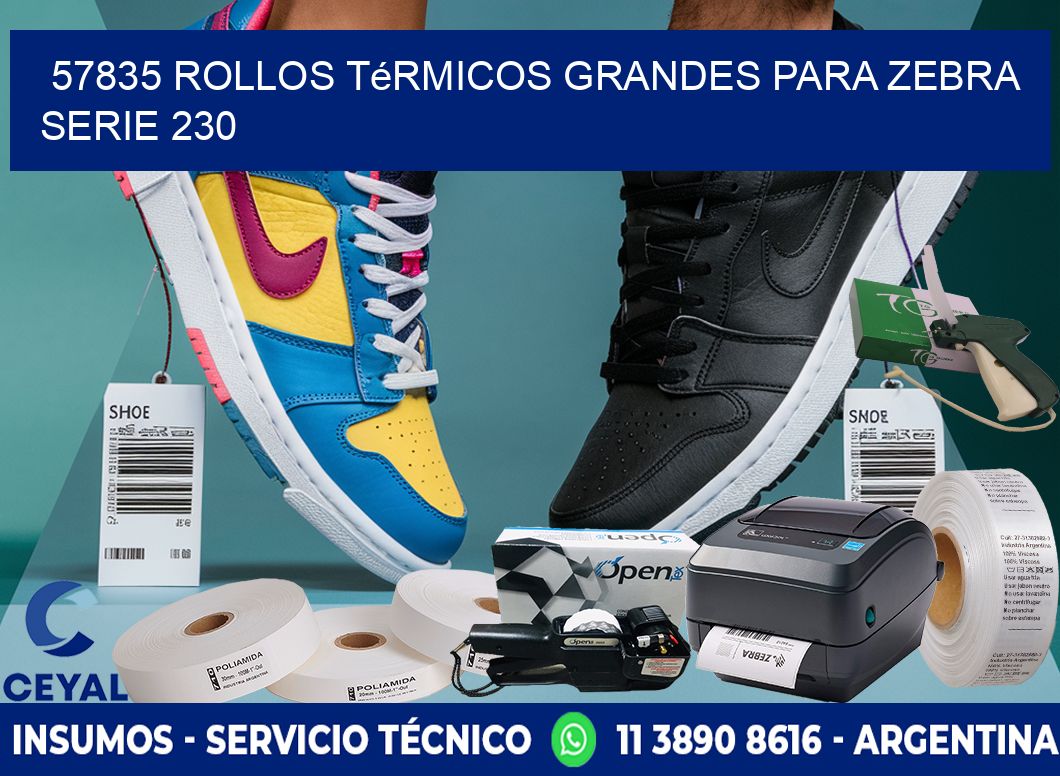 57835 rollos térmicos grandes para zebra serie 230