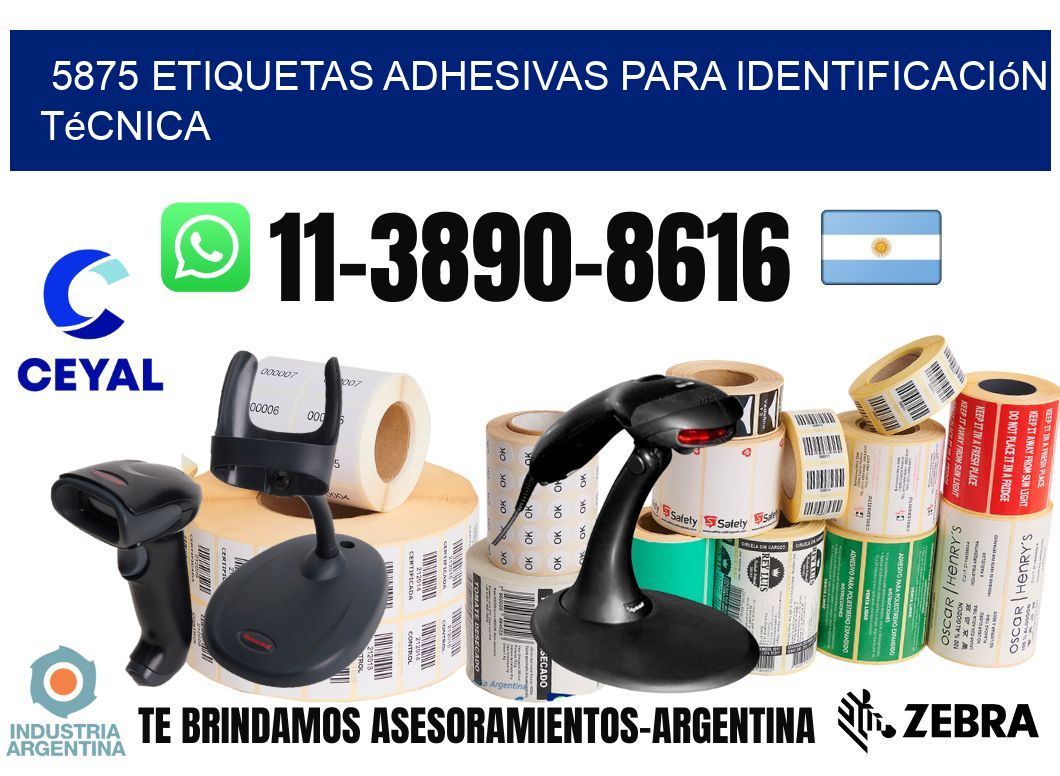 5875 Etiquetas adhesivas para identificación técnica